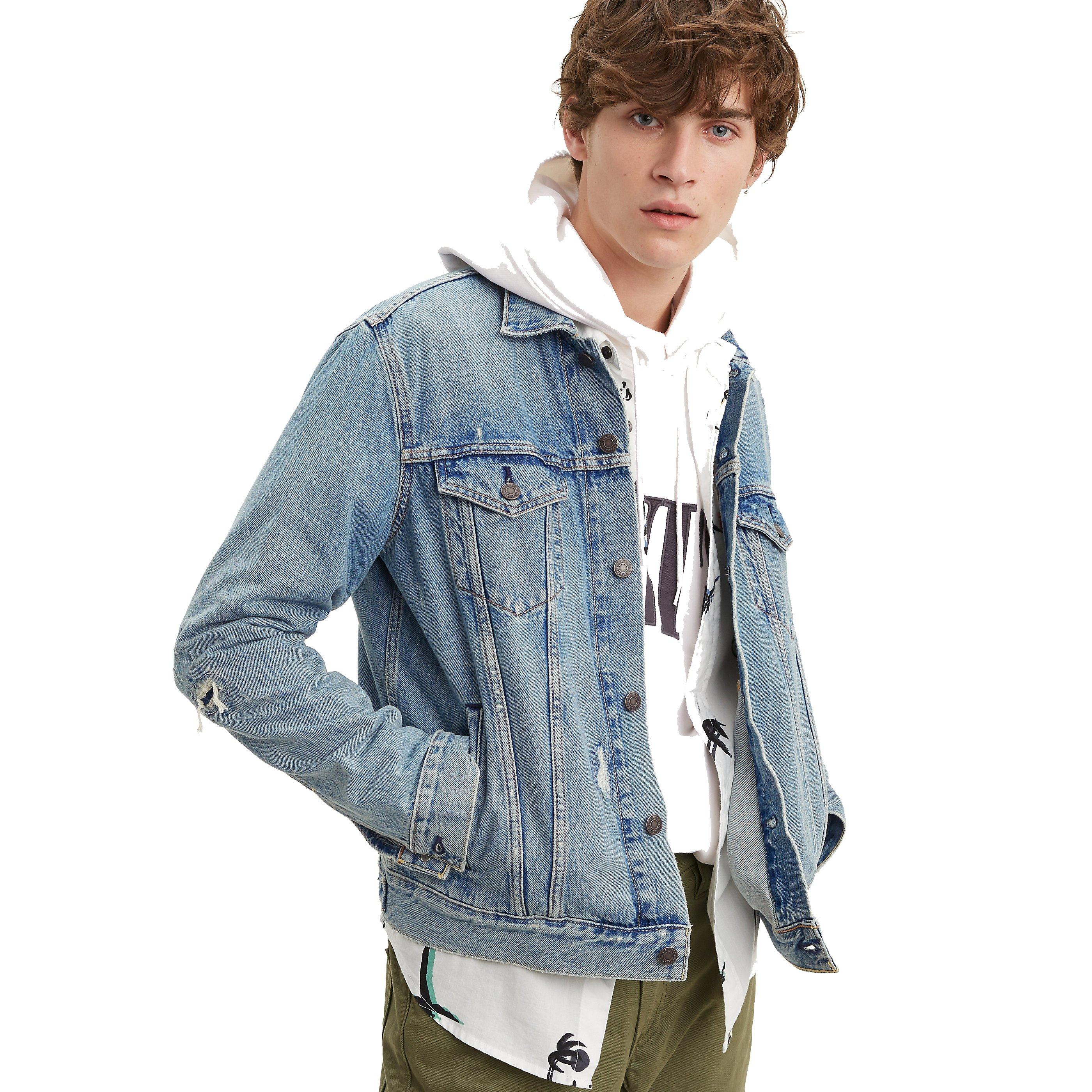 Levi's ripped hot sale denim jacket